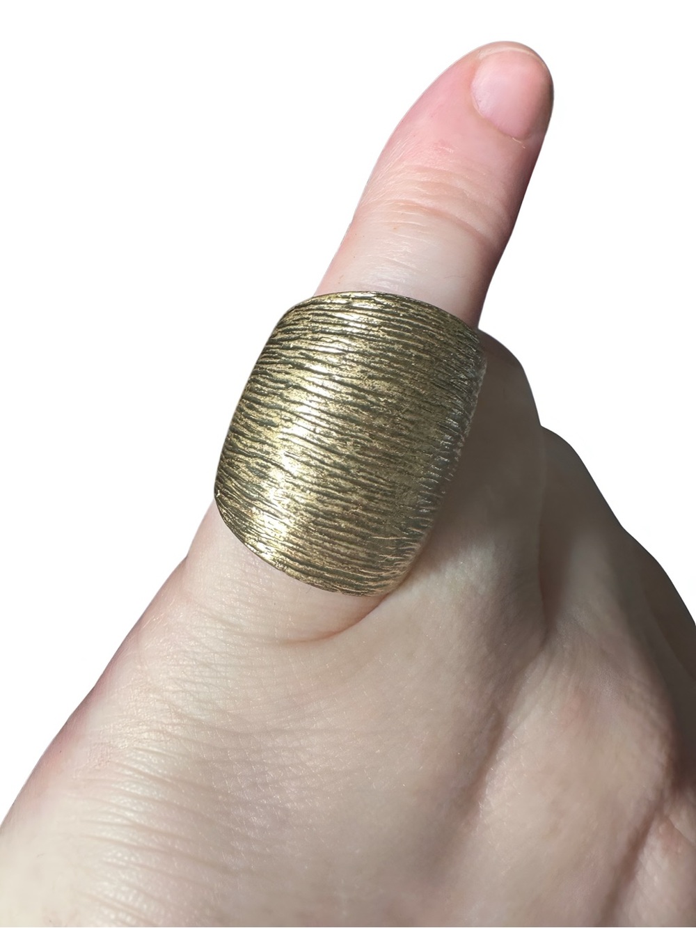 Lucky Brand Textured Gold Dome Statement Ring - Picture 3 of 5
